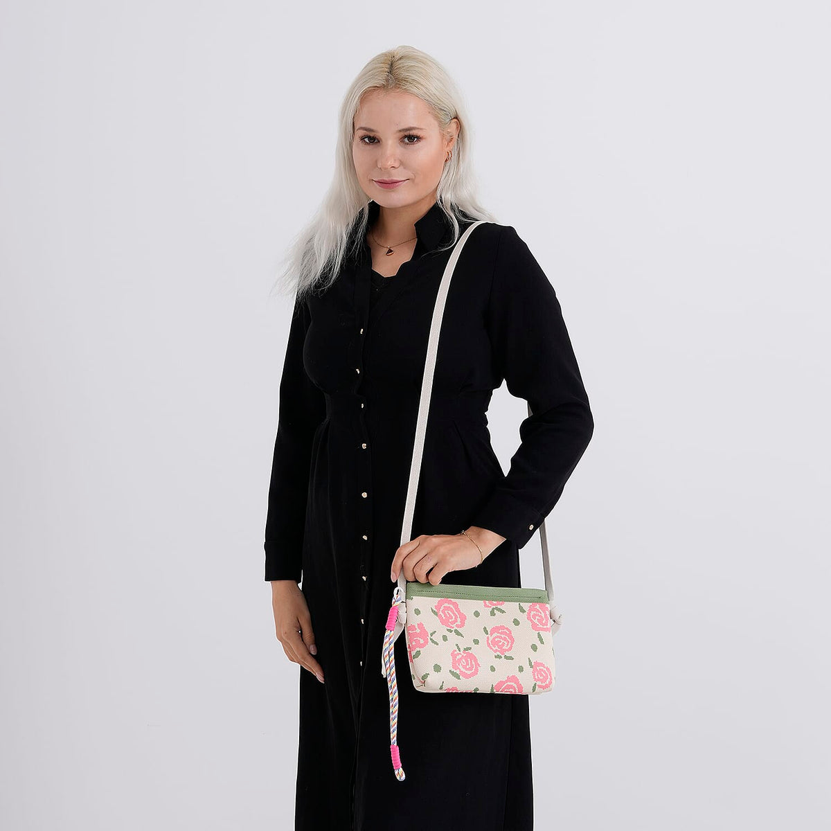 Designer-Inspired Flower Print Crossbody Bag - Floral V32519989 3