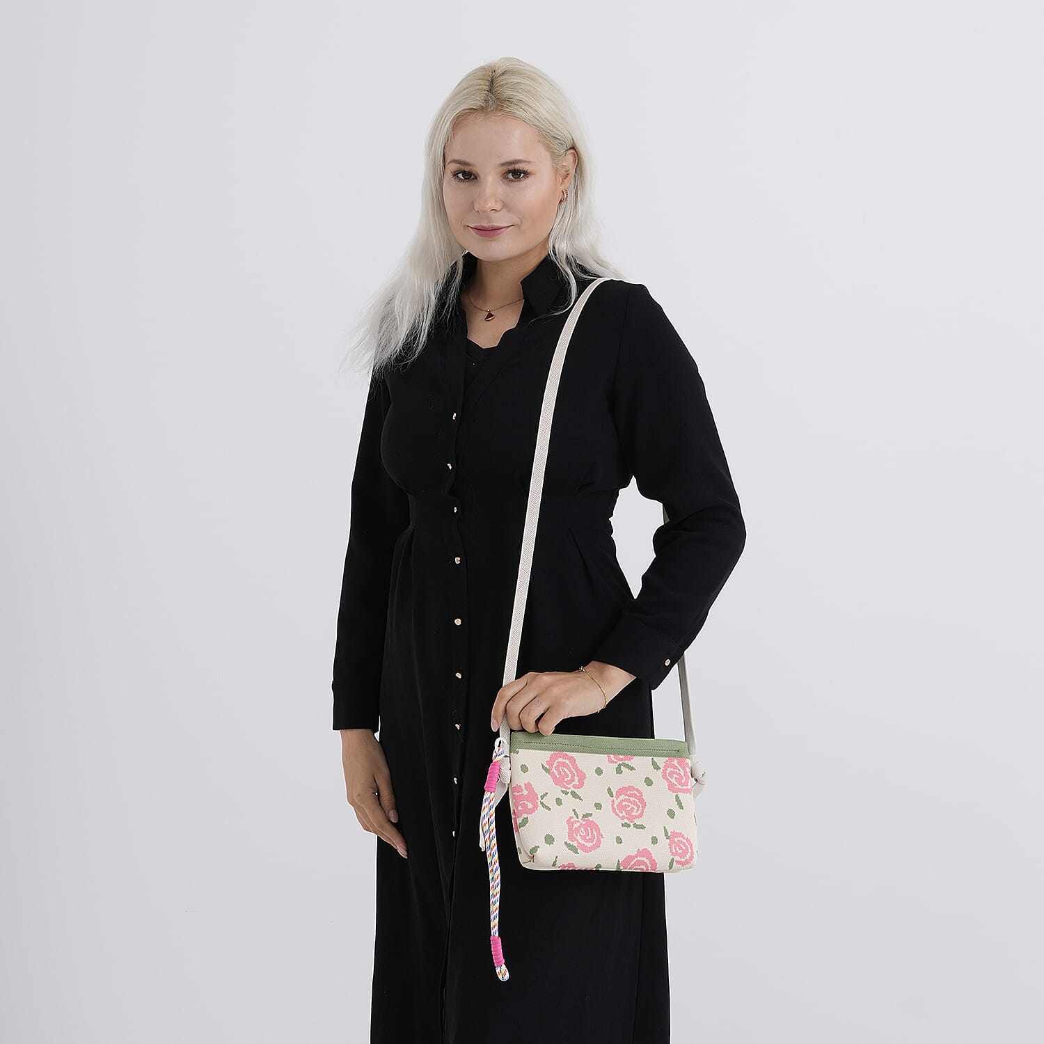 Designer-Inspired Flower Print Crossbody Bag - Floral V32519989 3