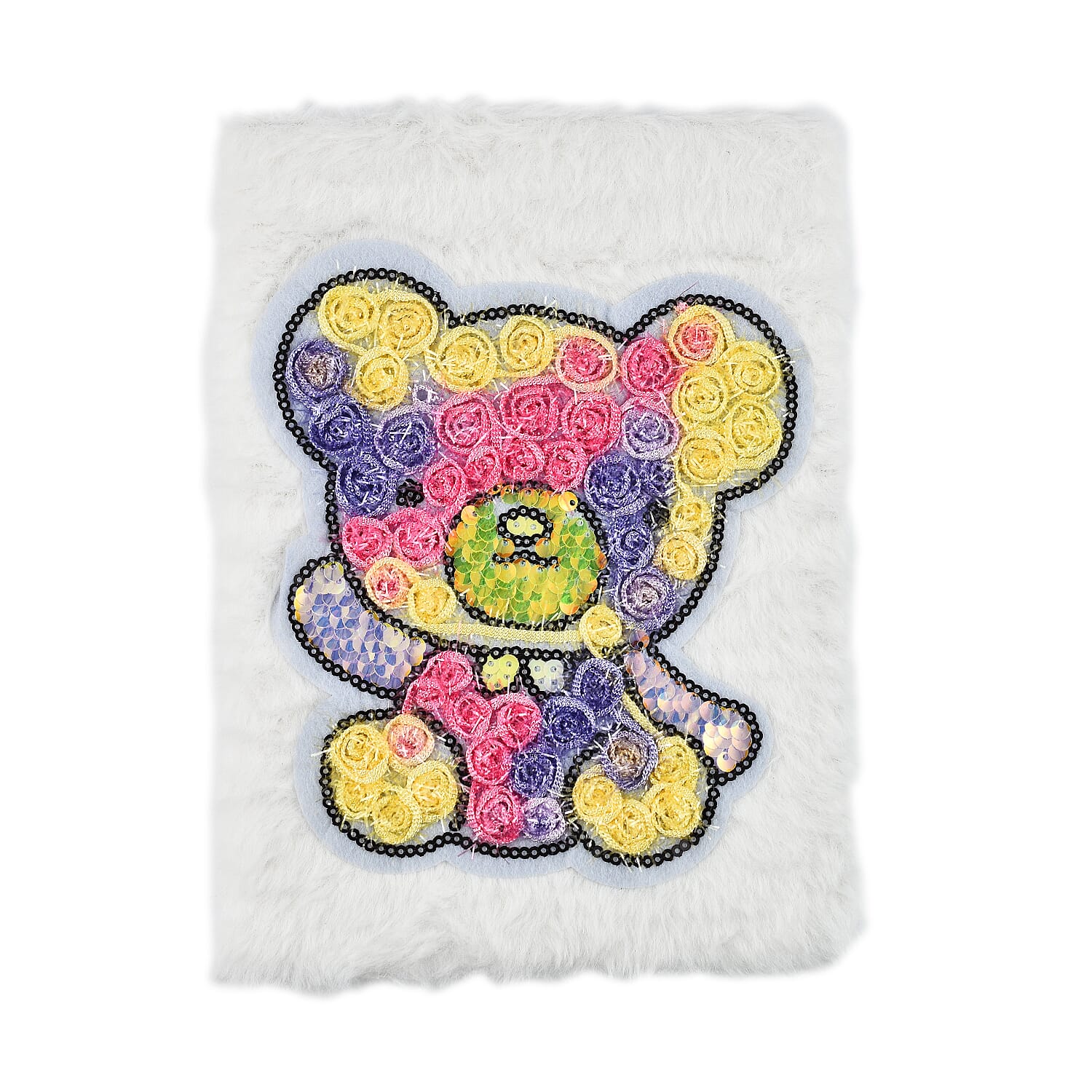 Fluffy Cover 3D Bear Pattern Notebook (80 Pages) - Multi 7592112 0