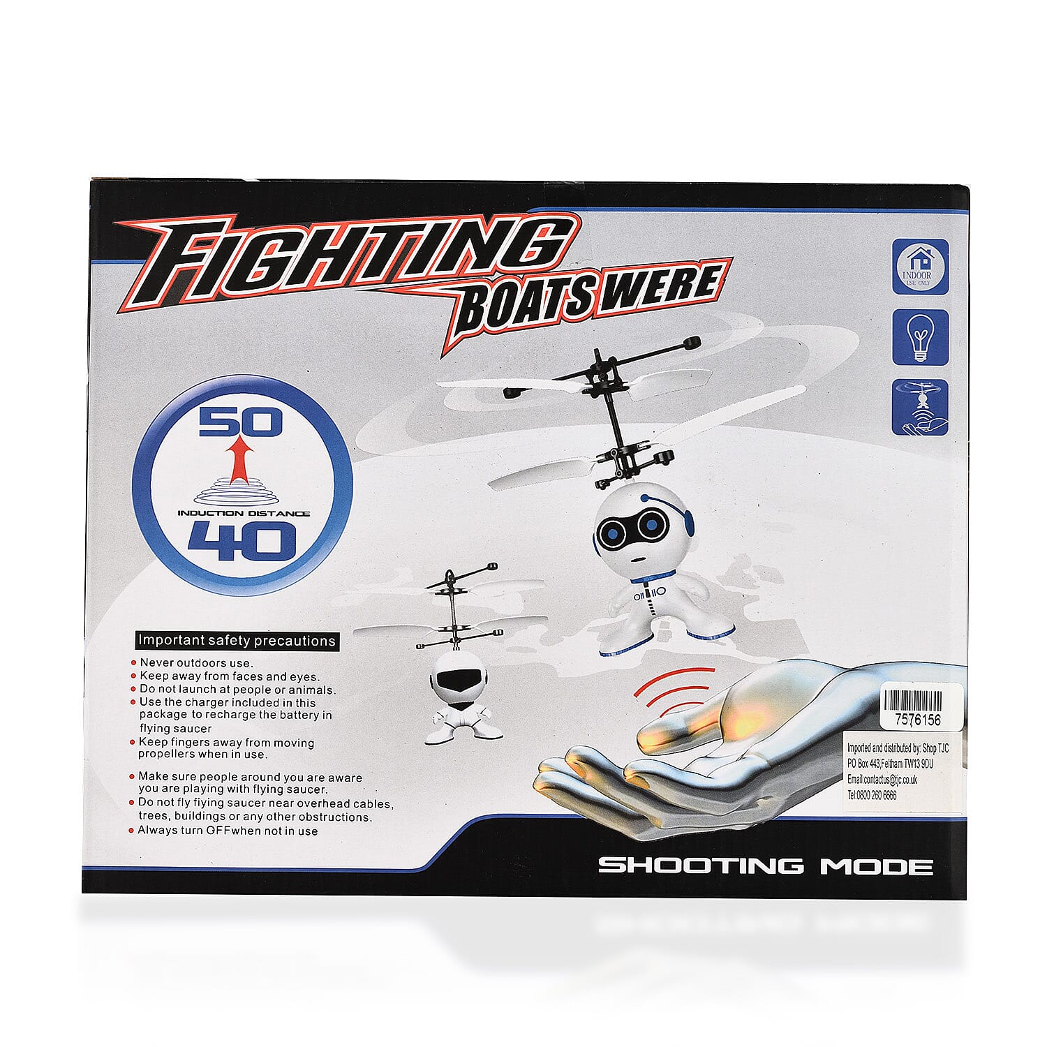 Flying Robot Toy with Colorful LED Light 7576156 3