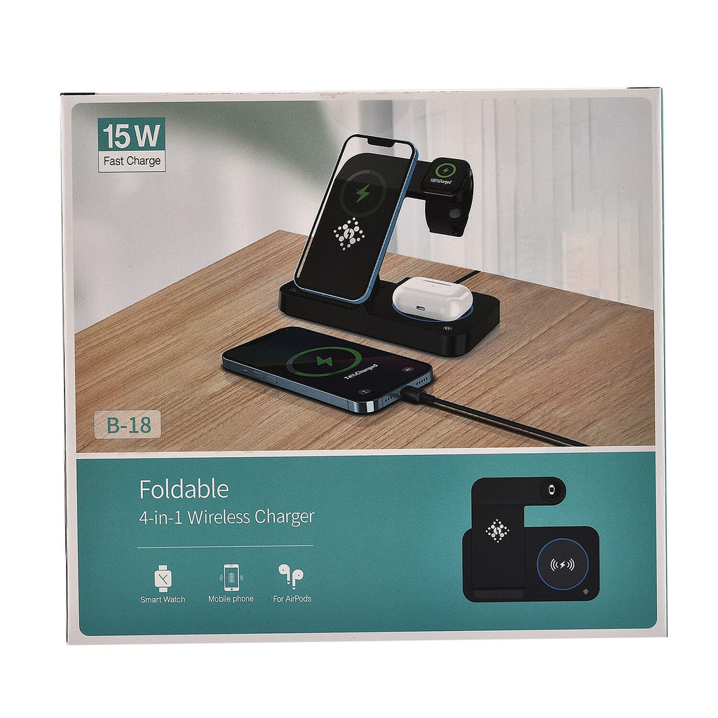 Foldable 4 in 1 Wireless Charger - White