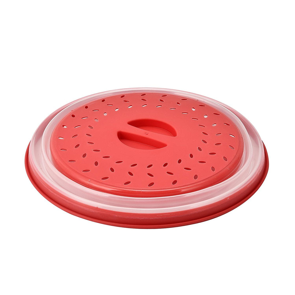 Foldable Microwave Pot, Fruit Basket or Colander (Size 26x7 cm) - Red