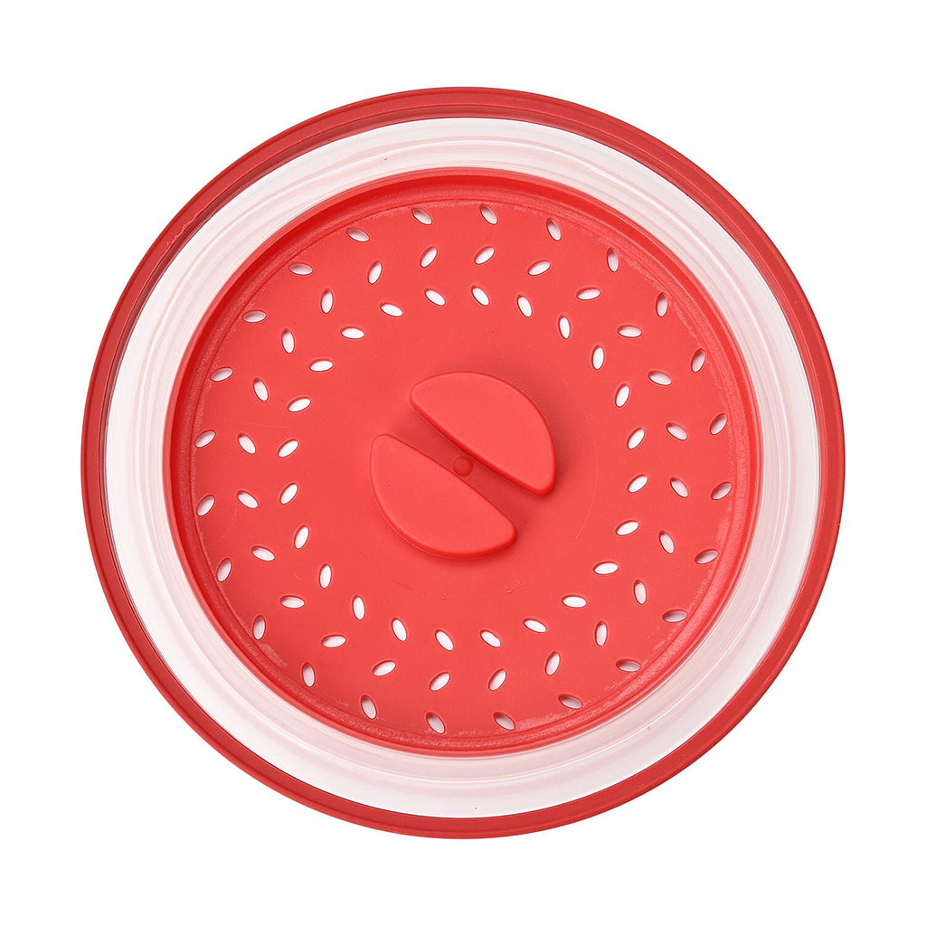 Foldable Microwave Pot, Fruit Basket or Colander (Size 26x7 cm) - Red