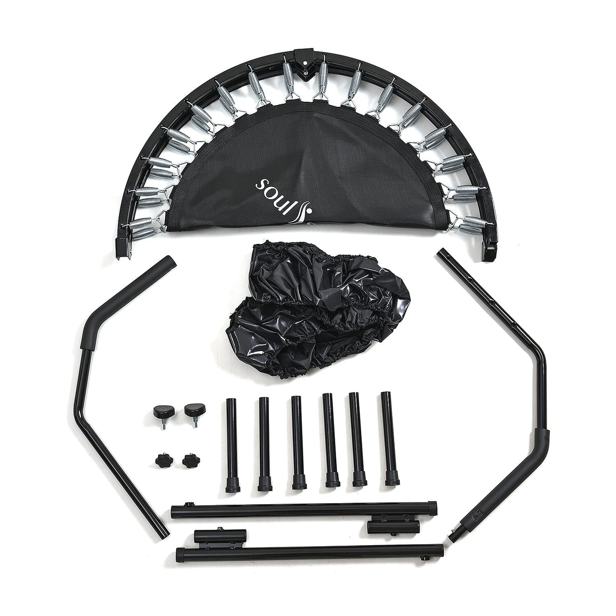 Foldable Trampoline (With Adjustable Handle Size) Maximum Weight Capacity 150kg- Black 3689881 4