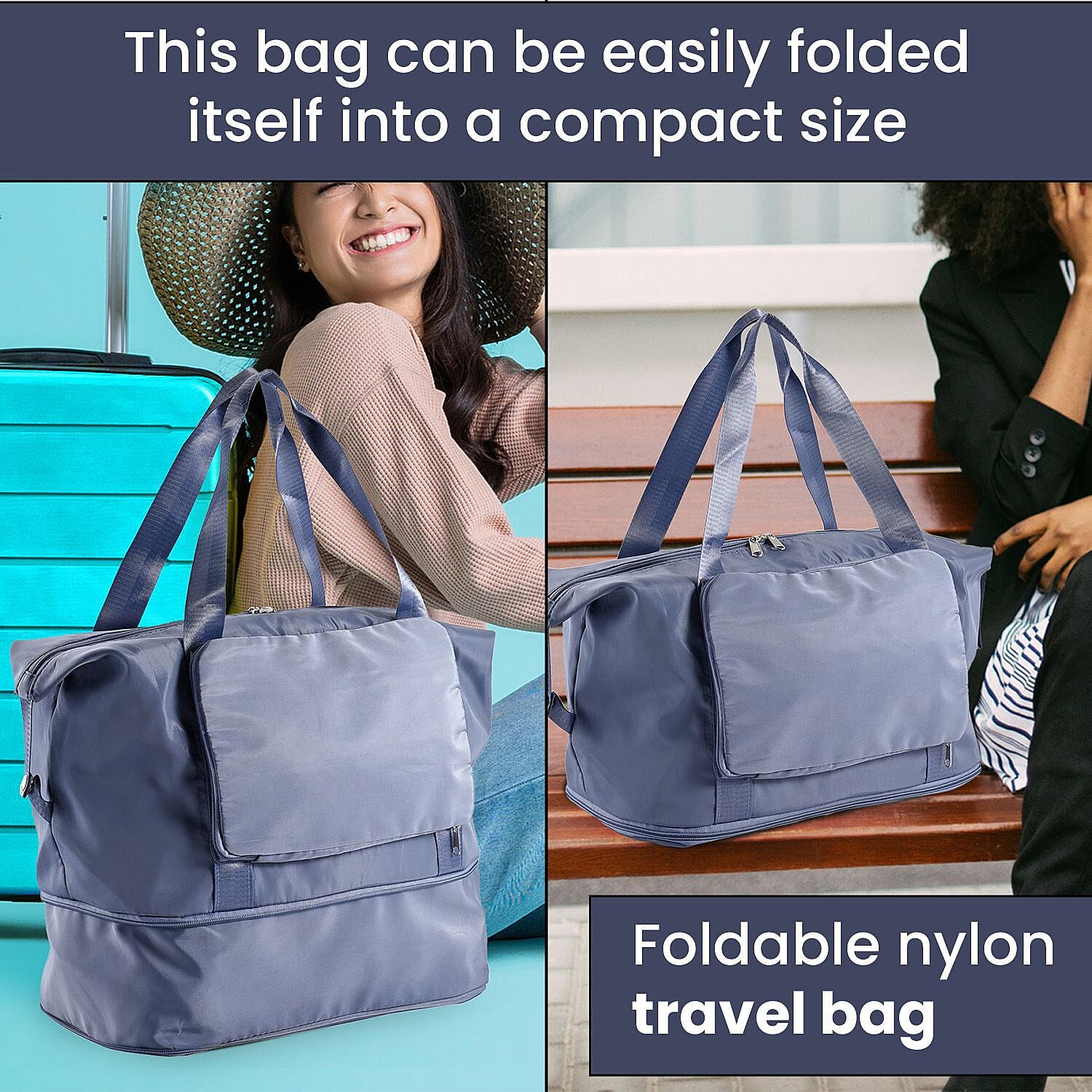 Foldable Waterproof Travel Bag - Blue 7011105 9