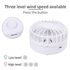 Foldable and Adjustable Mini Fan with 2 Wind Speed Settings (Size:9x9x16cm) - White