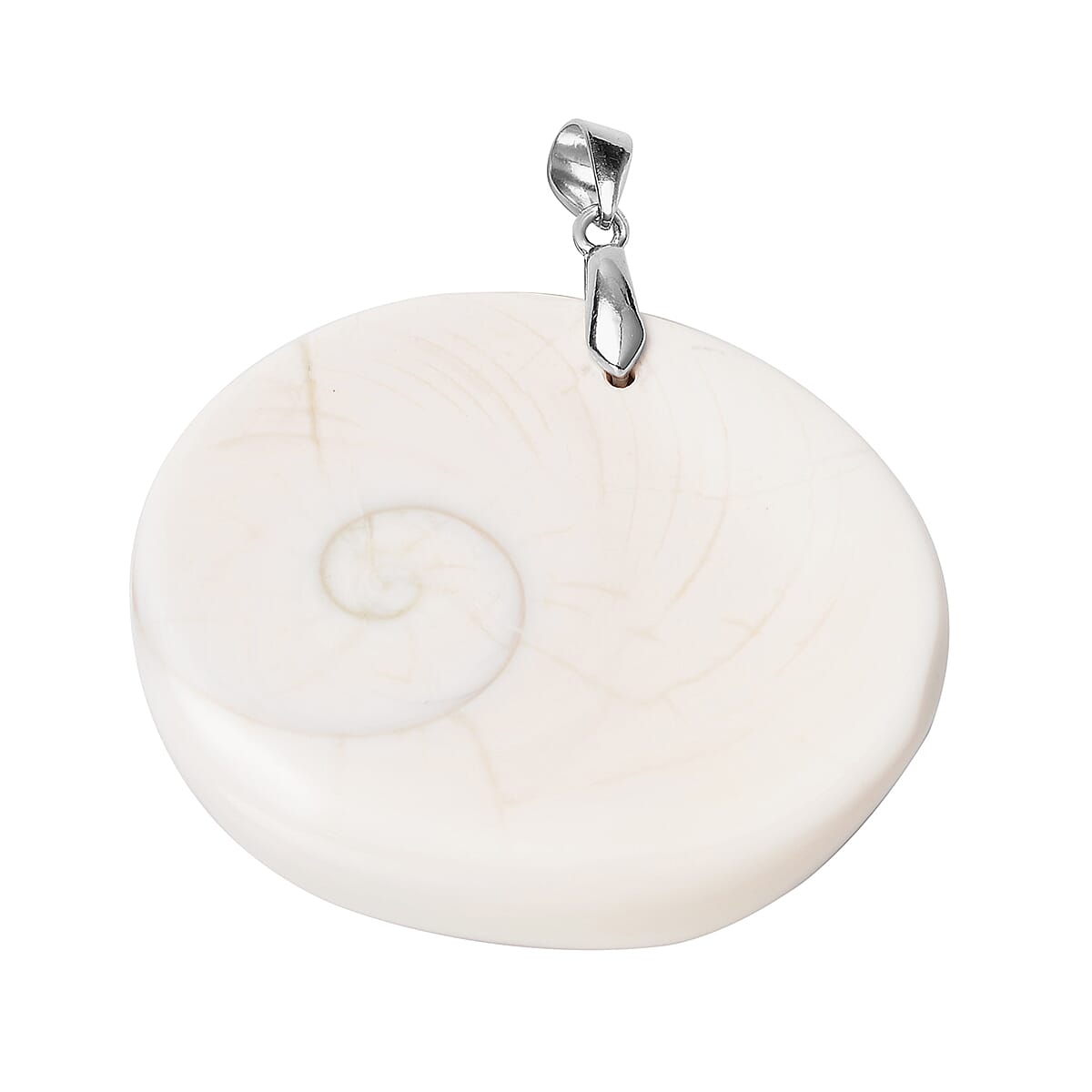 Fossil Shell Pendant in Rhodium Plated Sterling Silver 3791362 2