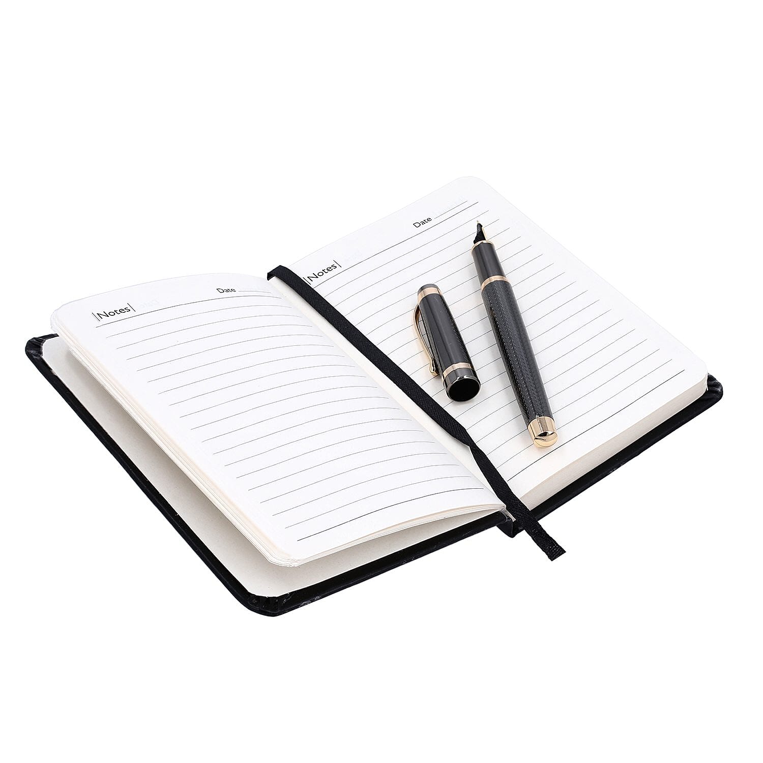 Black Fountain Pen with Diary Set with 2 Extra Refills 7168436 7