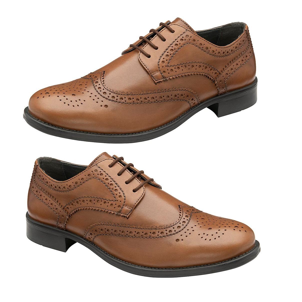 Frank Wright Rhine Leather Brogue Shoe - Brown 6276298 1