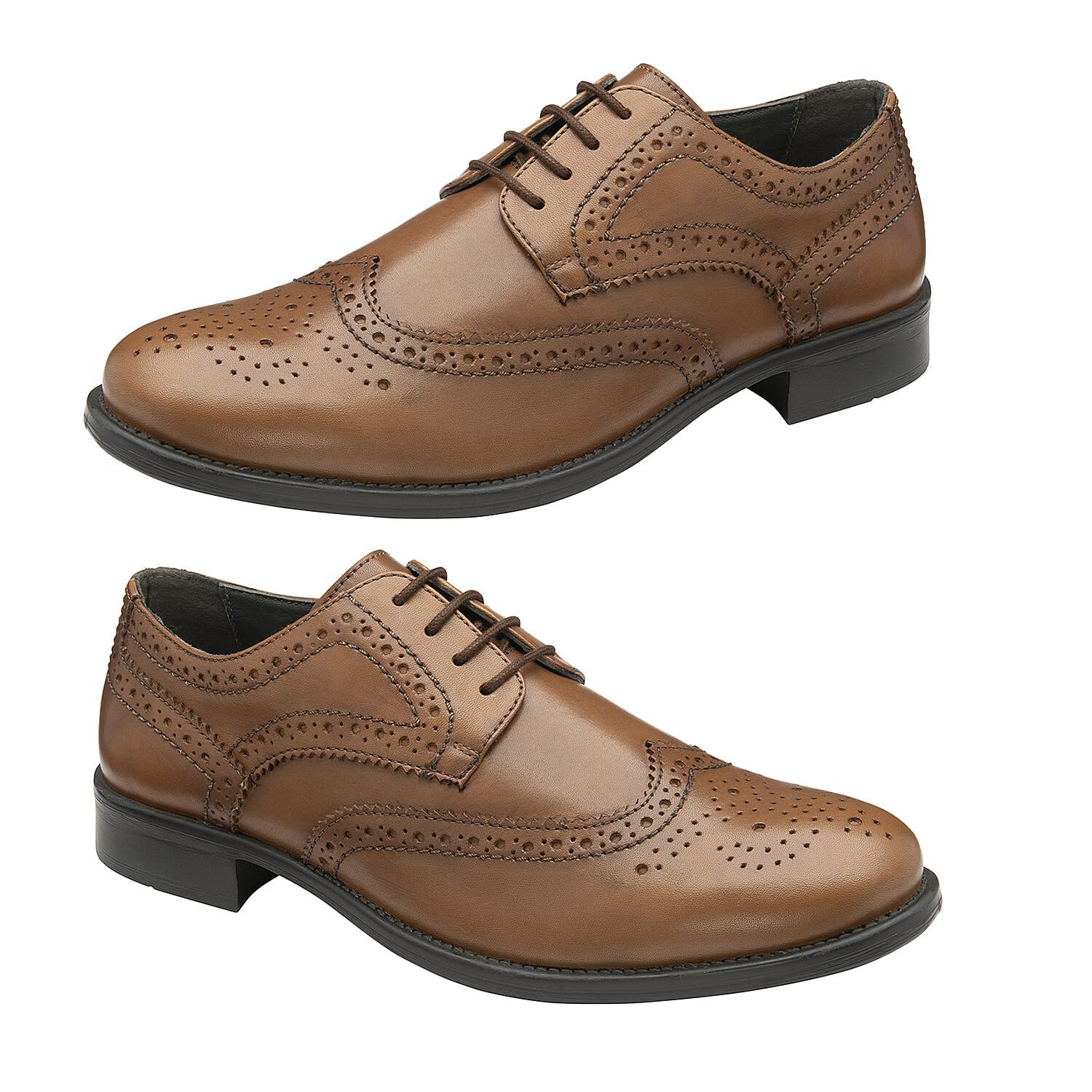Frank Wright Rhine Leather Brogue Shoe - Brown 6276298 1