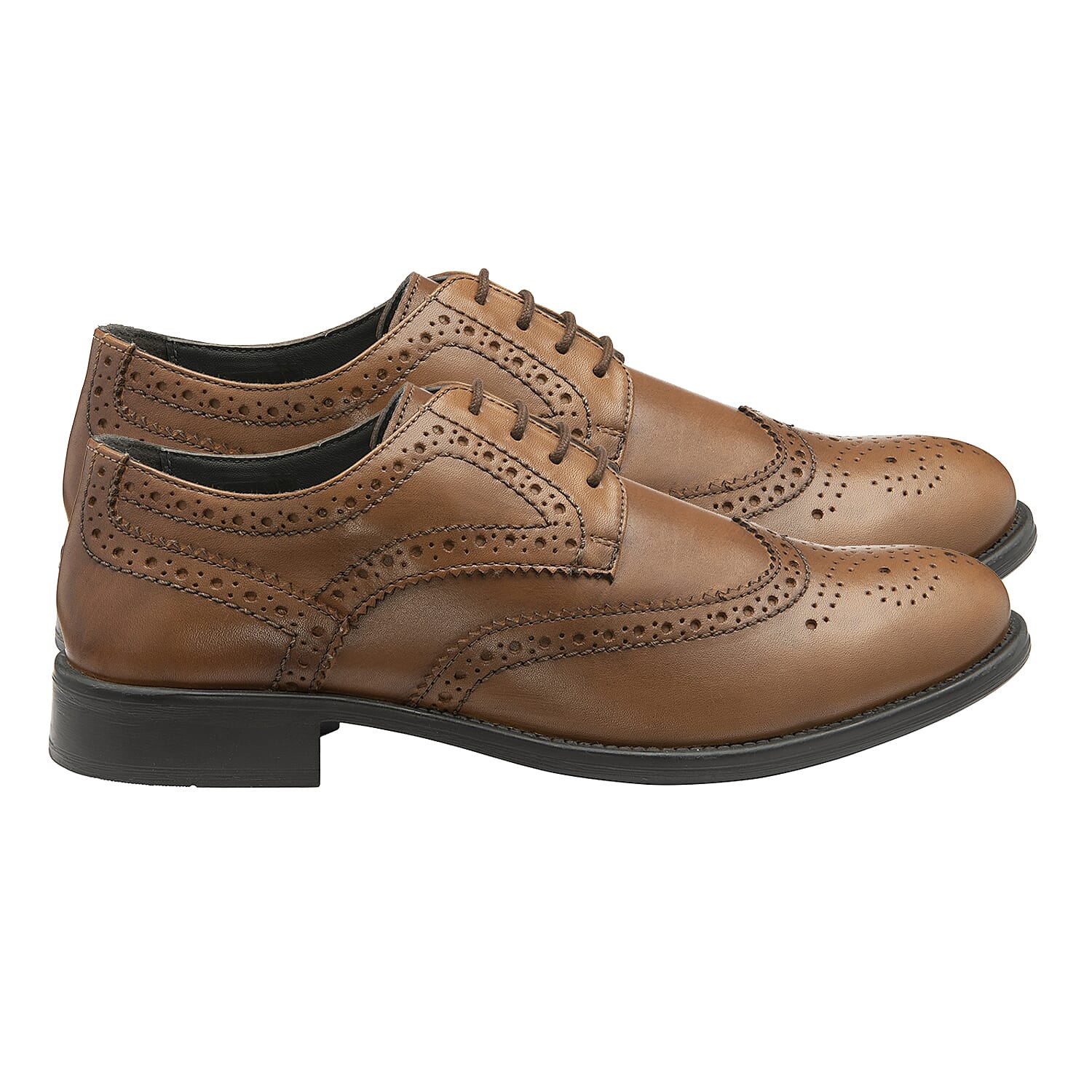 Frank Wright Rhine Leather Brogue Shoe - Brown 6276298 2
