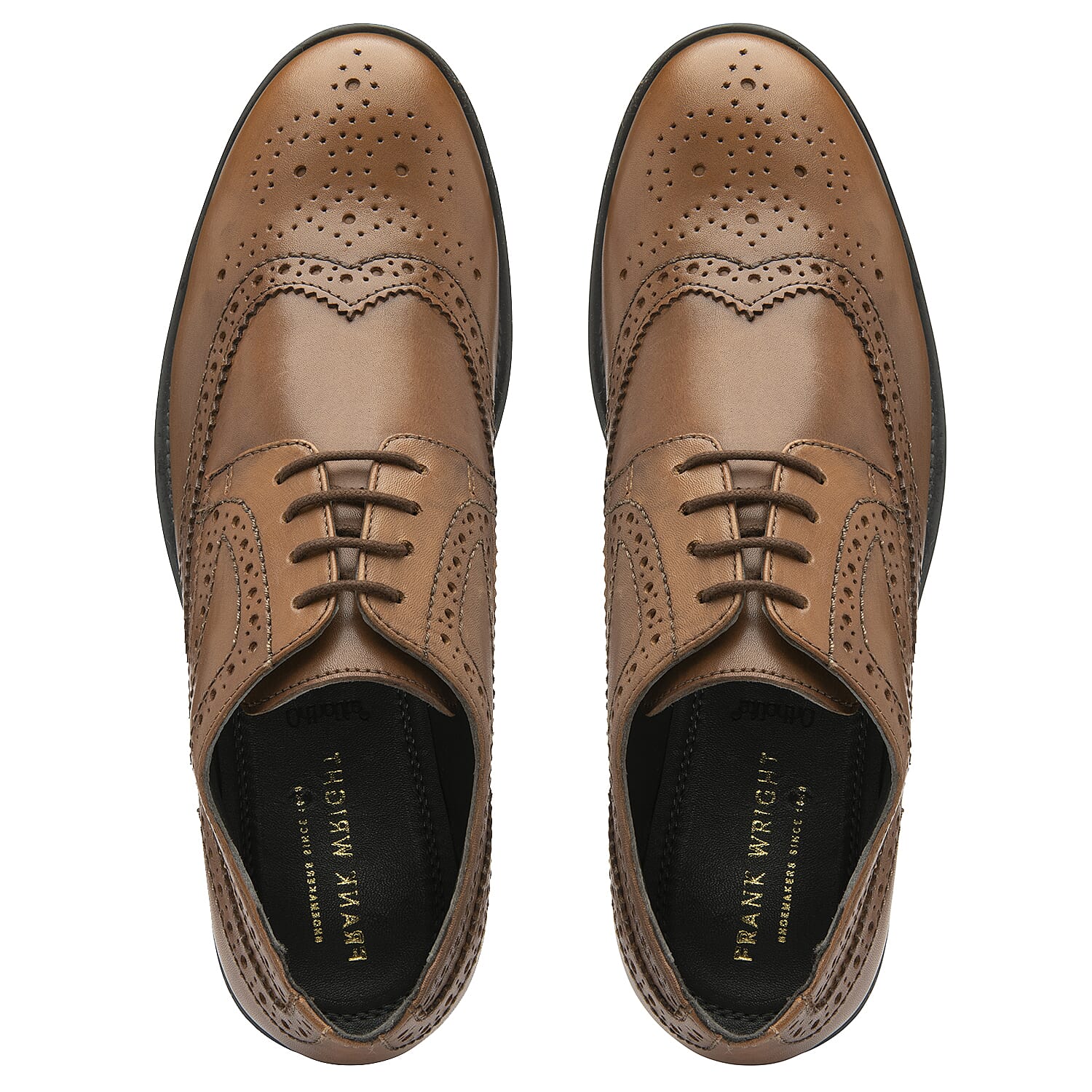 Frank Wright Rhine Leather Brogue Shoe - Brown 6276298 3