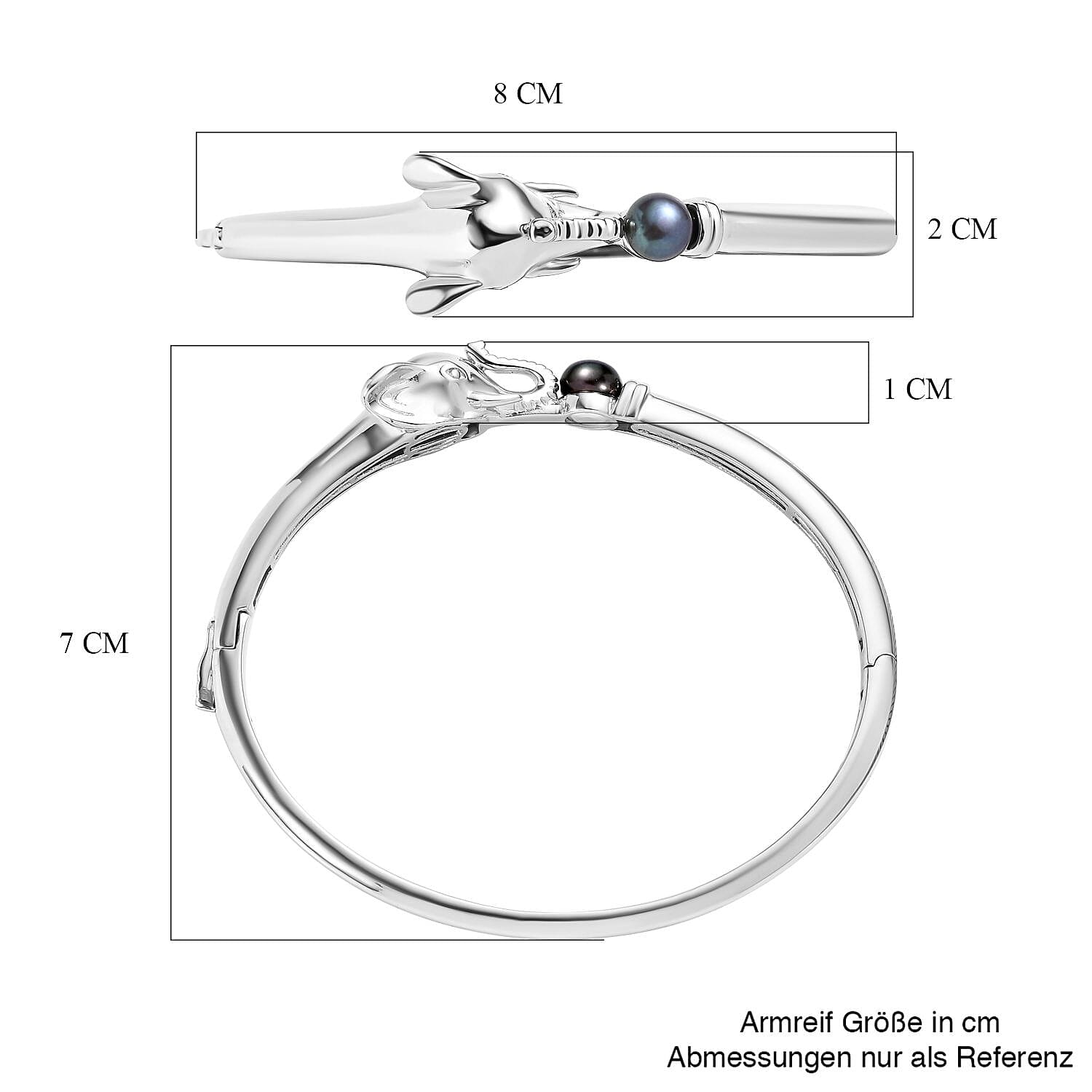 Designer CLOSEOUT - Peacock Fresh Water Pearl Elephant Bangle 7578261 5