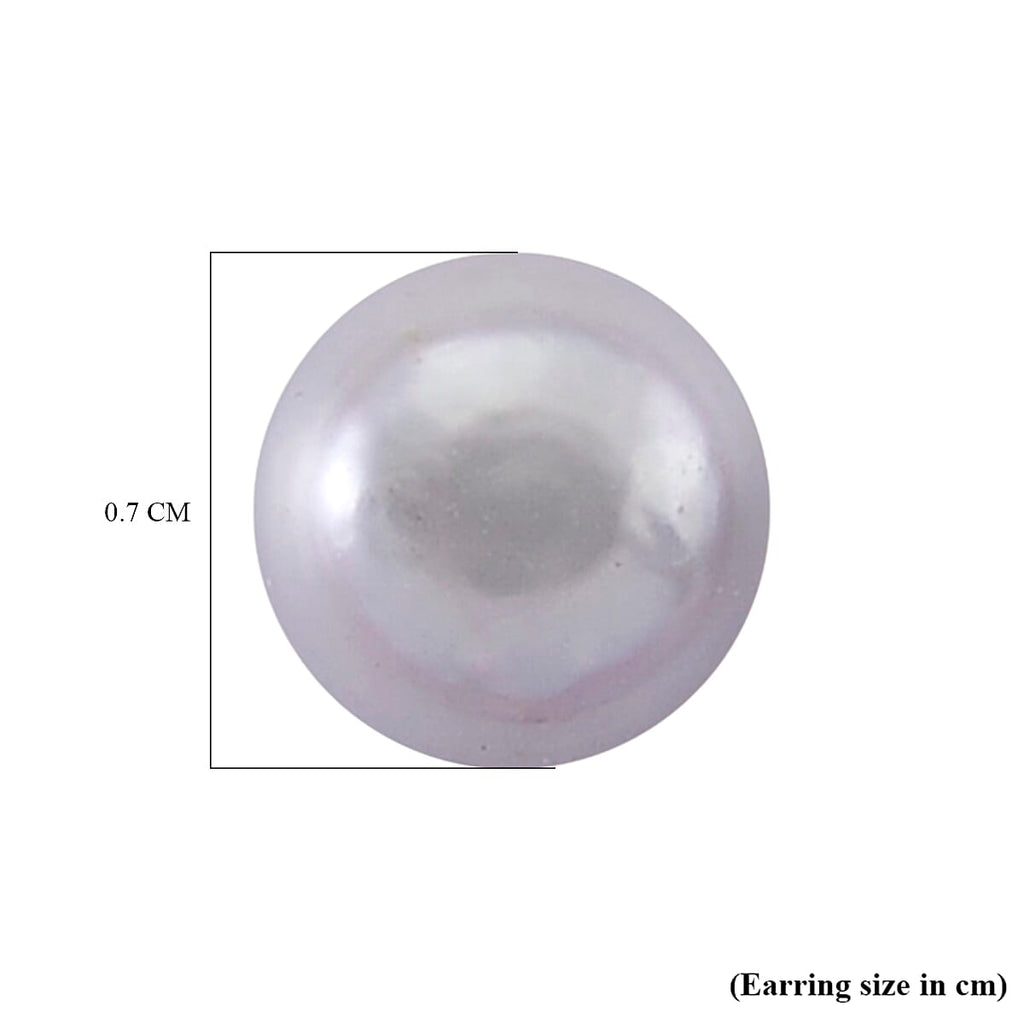 Grey Fresh Water Pearl Earrings with Push Backs