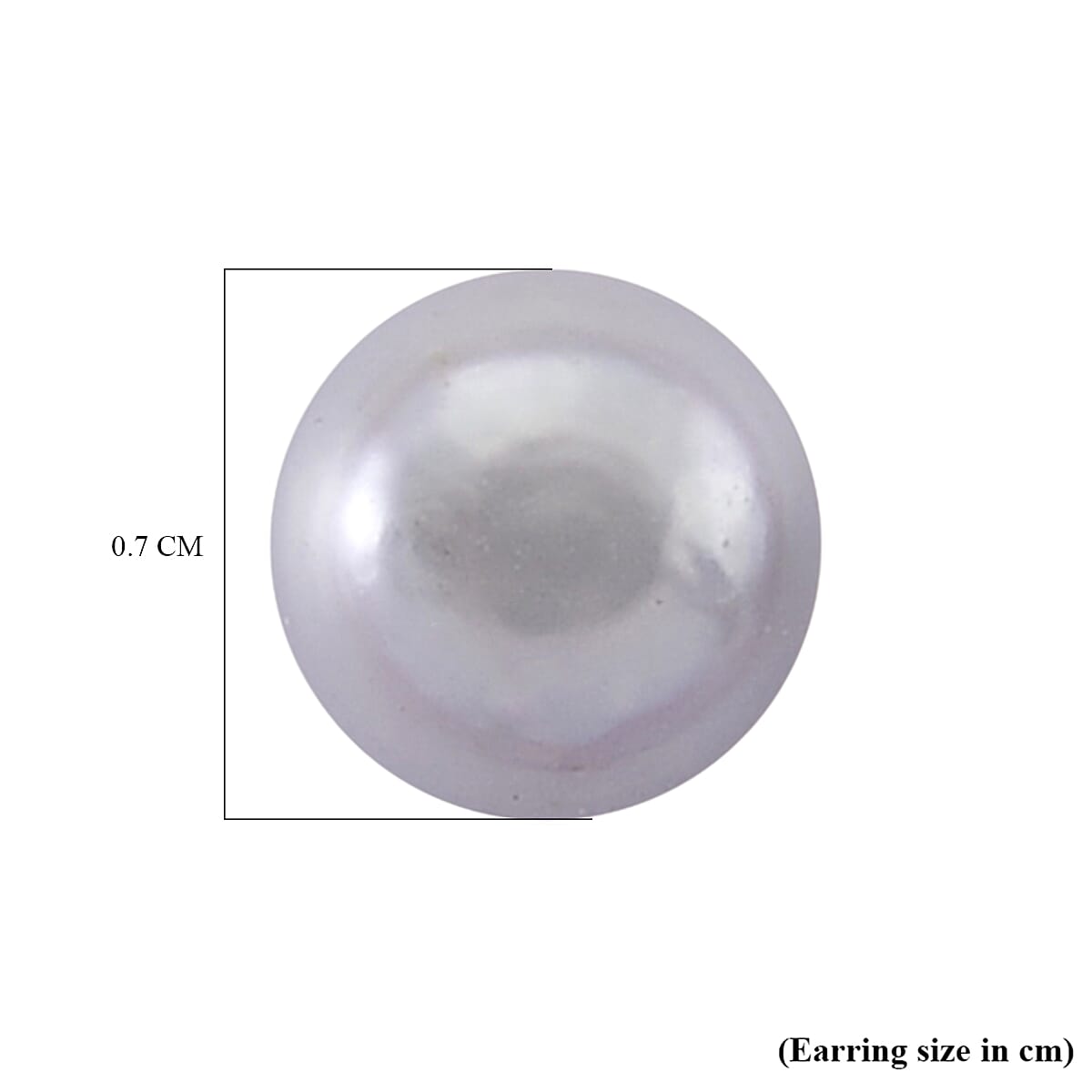 Grey Freshwater Pearl (7-8mm) Stud Earrings with Push Backs V32715402 5