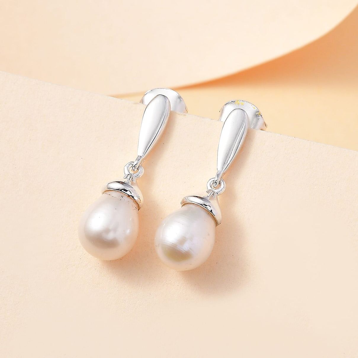 Fresh Water Pearl Drop Earrings in Sterling Silver 7817857 2