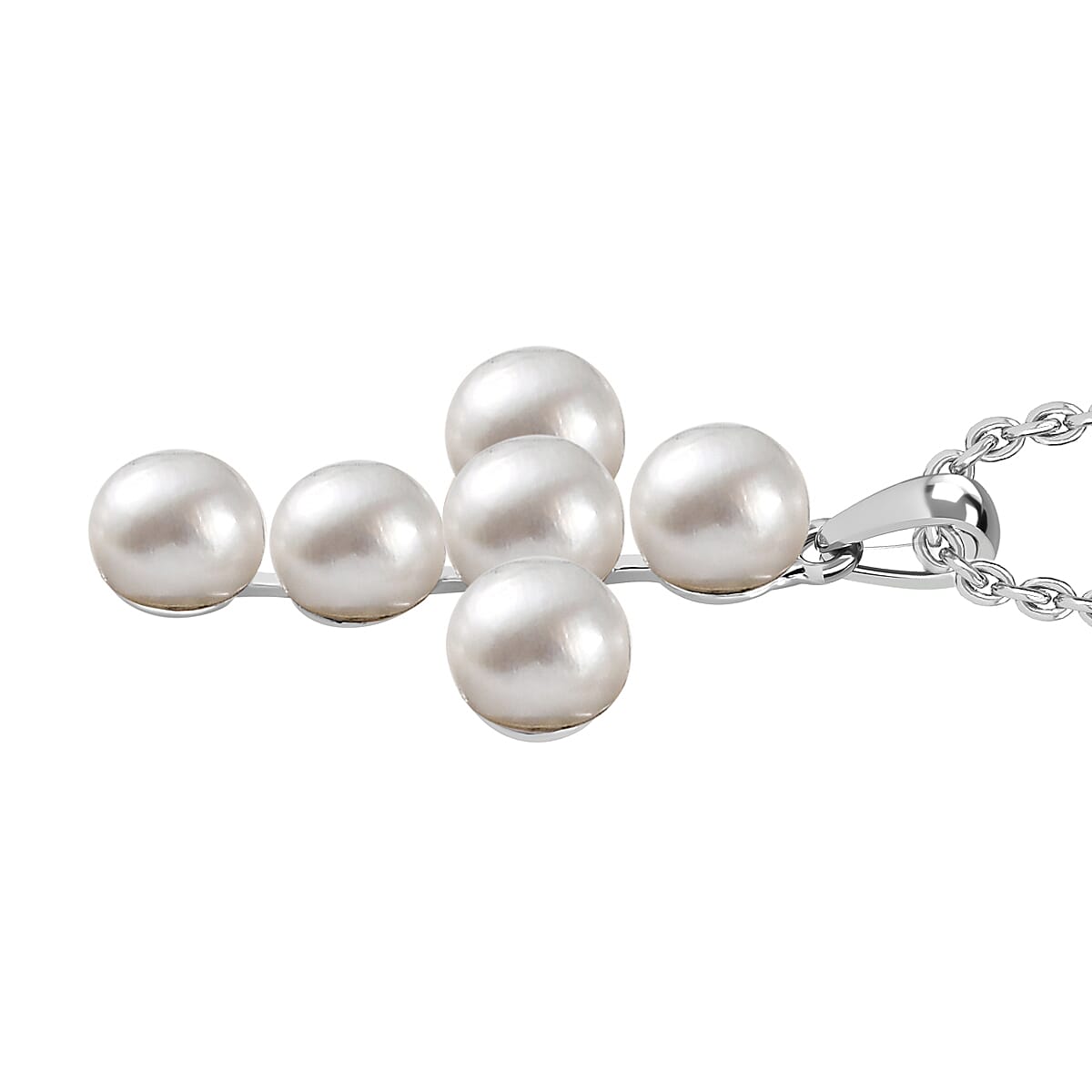 Fresh Water Pearl Sterling Silver Pendant with Steel Chain (Size 20) 4287098 4