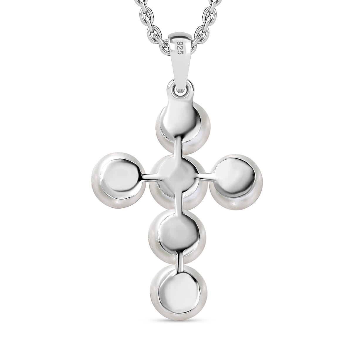 Fresh Water Pearl Sterling Silver Pendant with Steel Chain (Size 20) 4287098 5