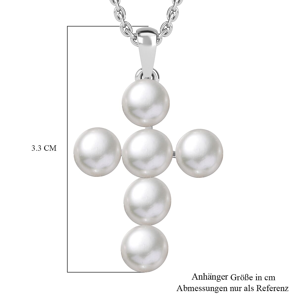 Fresh Water Pearl Sterling Silver Pendant with Steel Chain (Size 20) 4287098 6