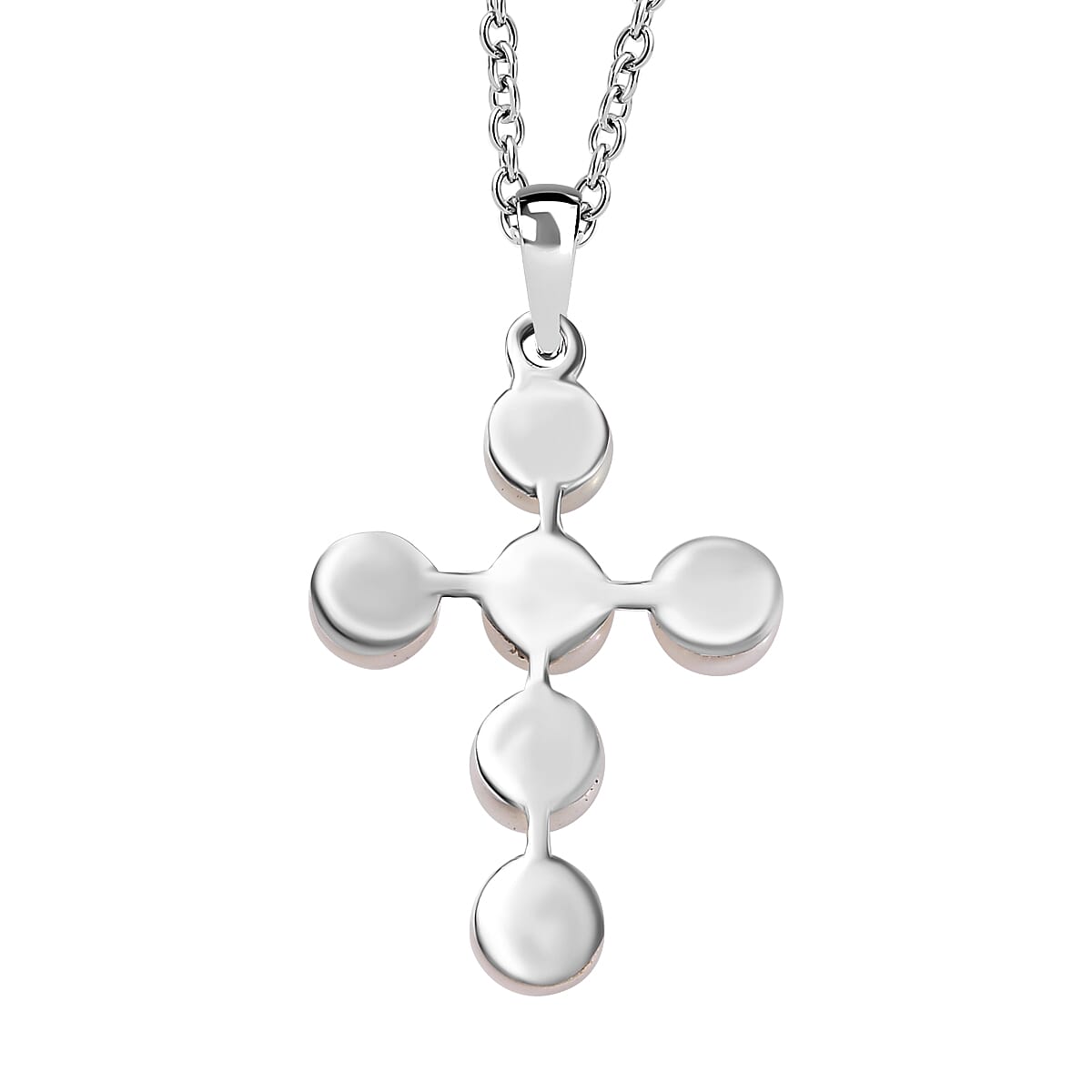 Fresh Water Pearl Pendant with Chain (Size 20) in Platinum Overlay Sterling Silver 4181325 4