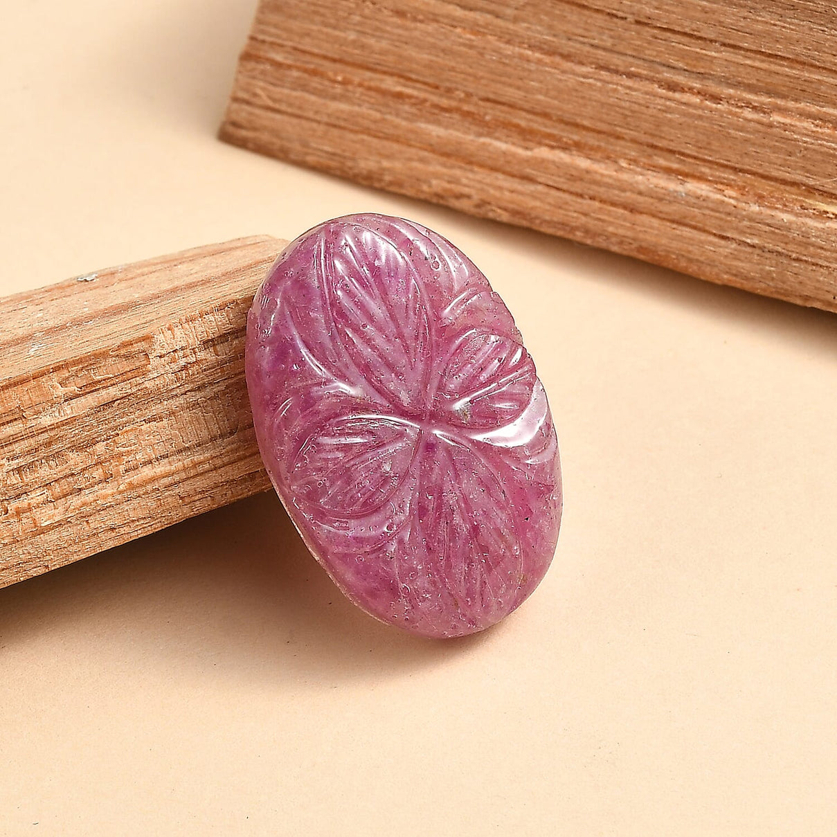 Freshend Ruby Gemstone with Flower Carving 23.28 Ct. 8323267 2
