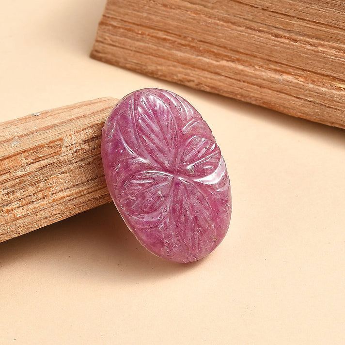 Freshend Ruby Gemstone with Flower Carving 23.28 Ct. 8323267 2