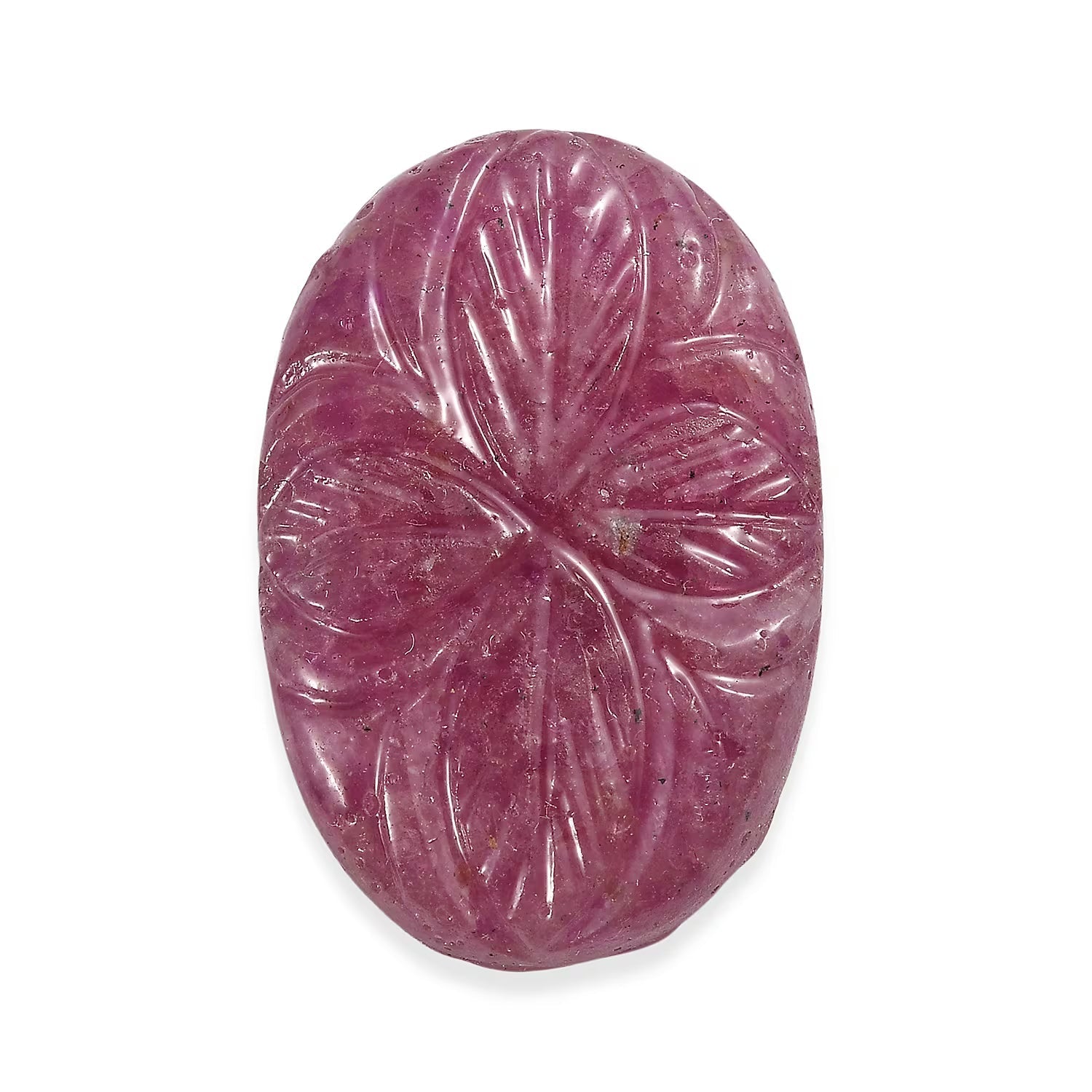 Freshend Ruby Gemstone with Flower Carving 23.28 Ct. V32357442 0