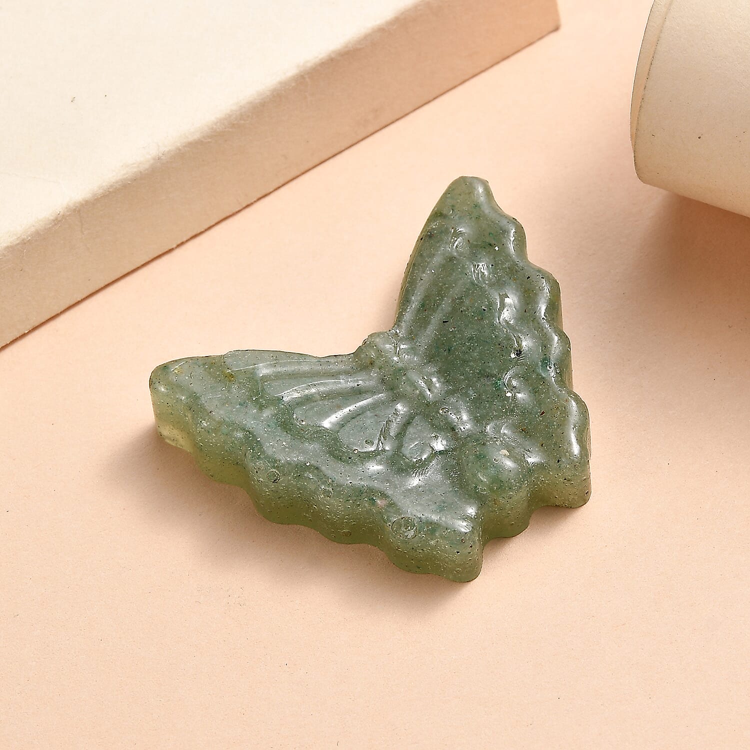 Freshened Green Aventurine Quartz Butterfly Gemstone 34.50 Ct. V32489755 2