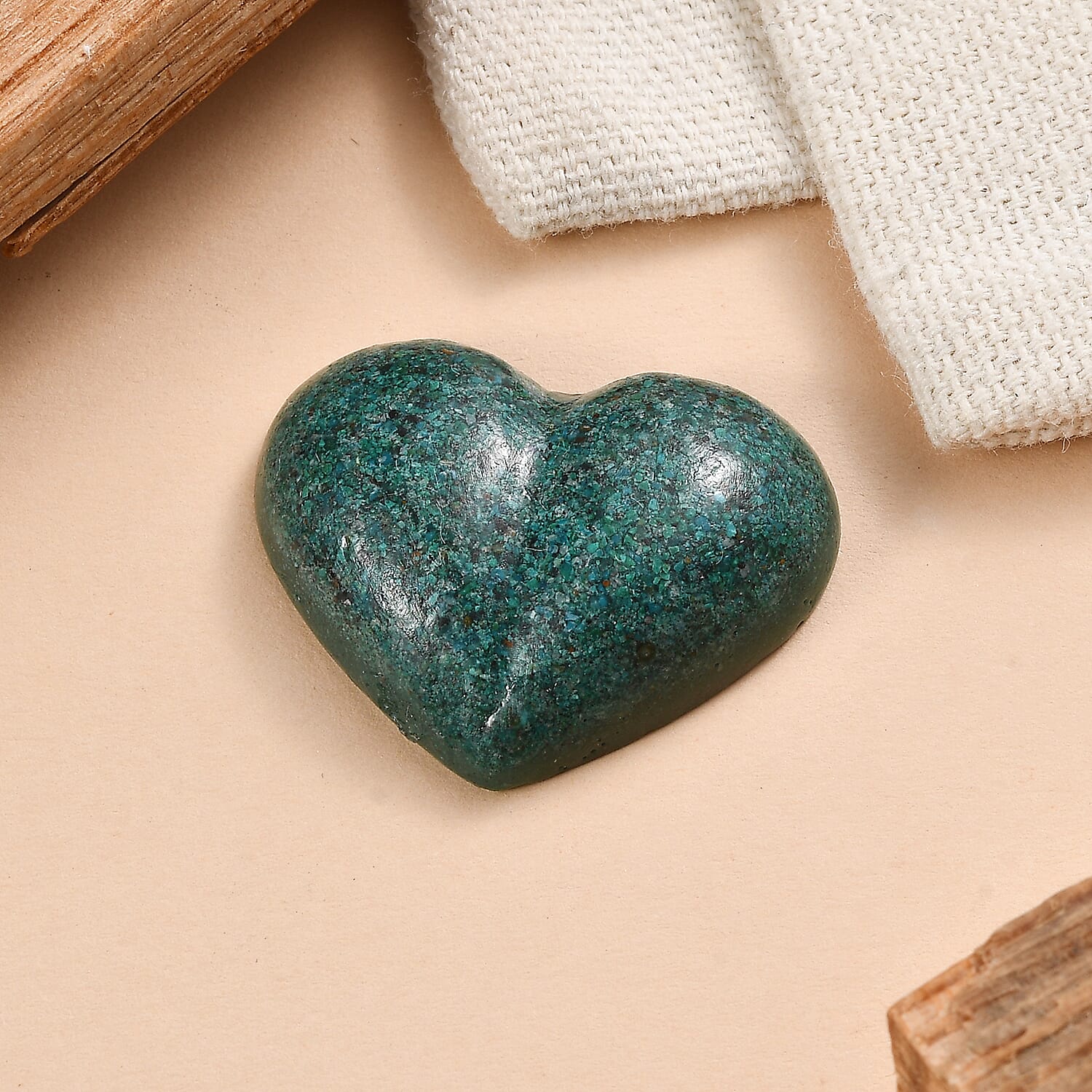 Freshened Malachite Heart Carved Gemstone 17.52 Ct. V32356906 2