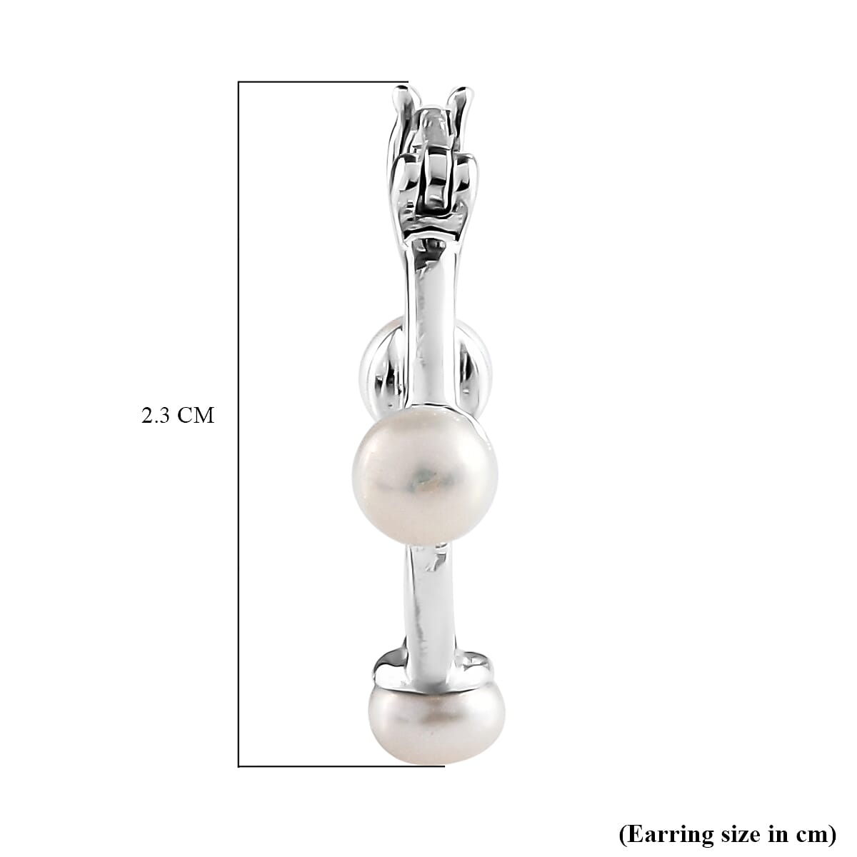 Freshwater Pearl Hoop Earrings in Sterling Silver 3853134 5