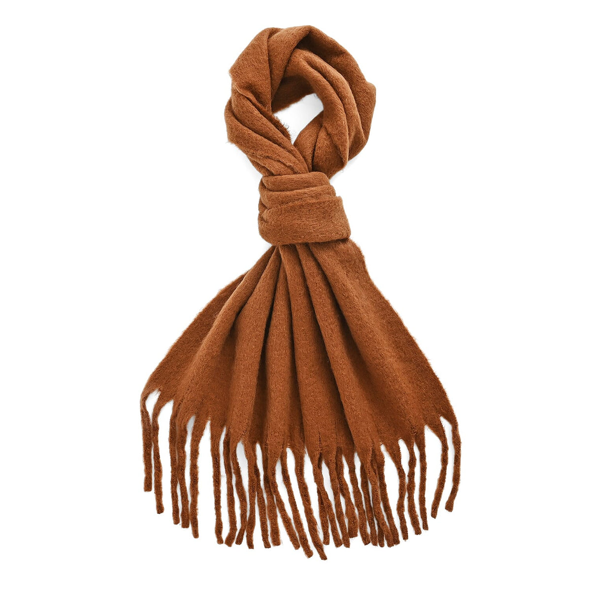 Soft Touch Large Tassle Scarf (190 x 40 cm) - Coffee V32516599 5