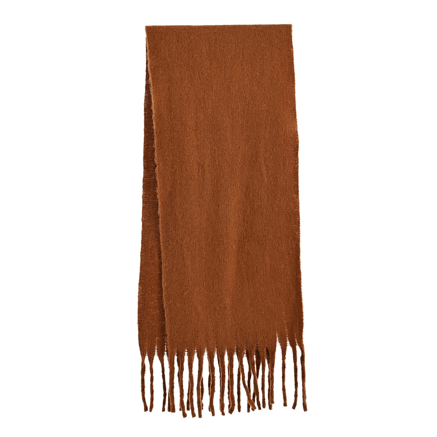Soft Touch Large Tassle Scarf (190 x 40 cm) - Coffee V32516599 6