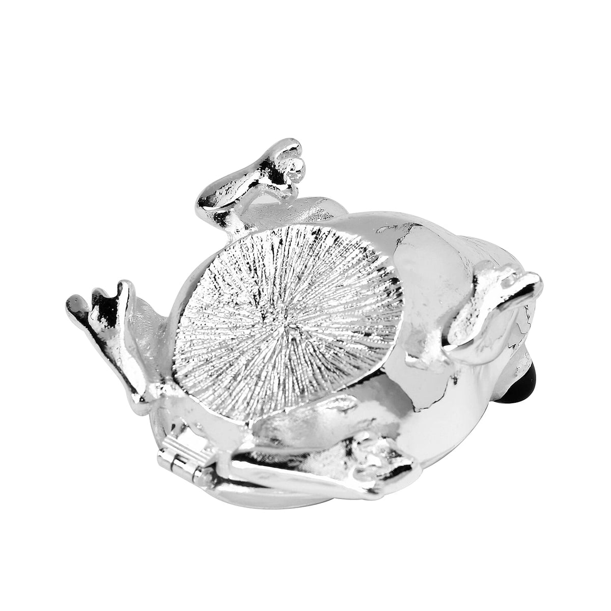 Bowknot Rhinestone Bejewelled Frog Trinket Box (Size 7x6x4 cm) - White 7686260 5