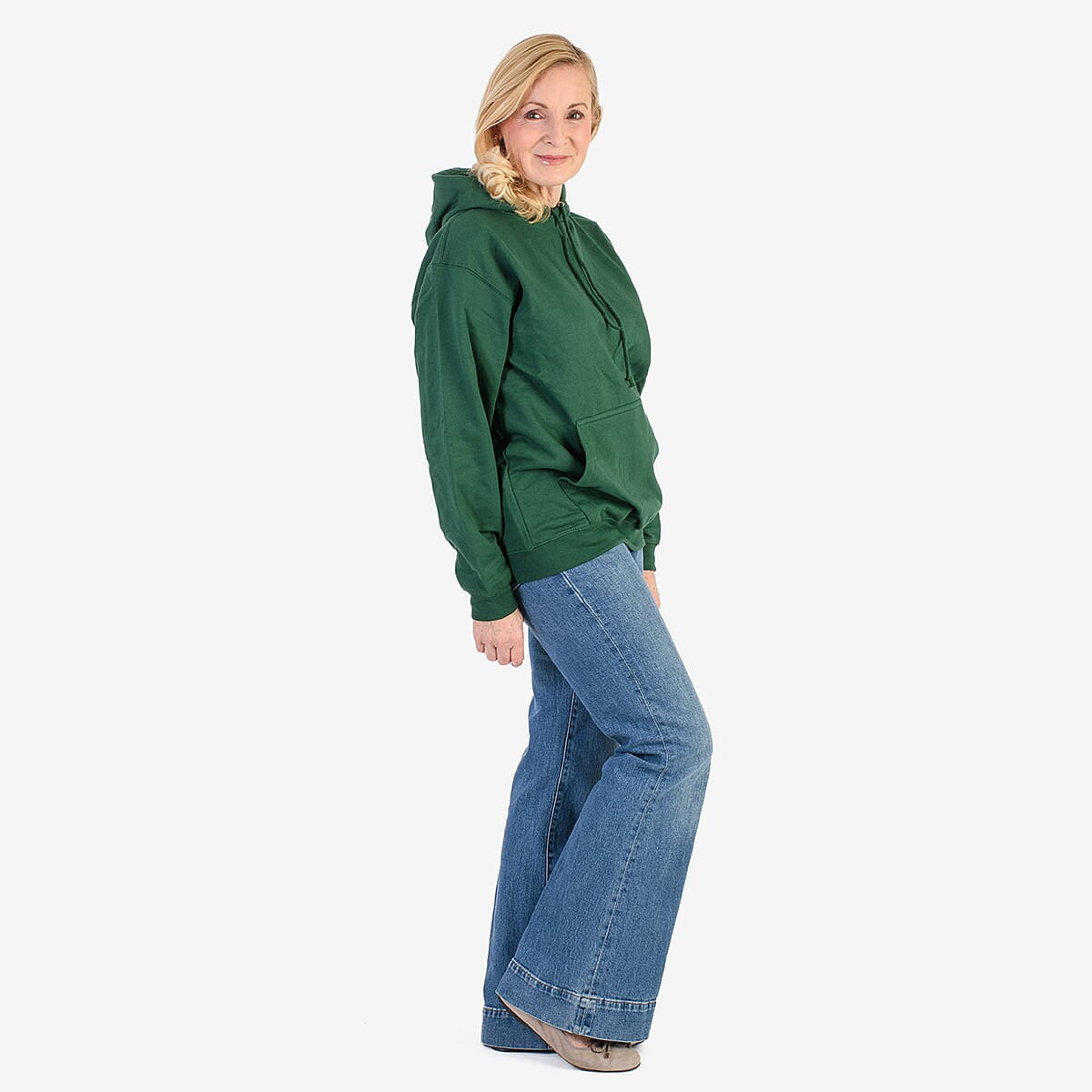 Front Pocket Cotton Hoodie (Size L) - Green 7736830 3