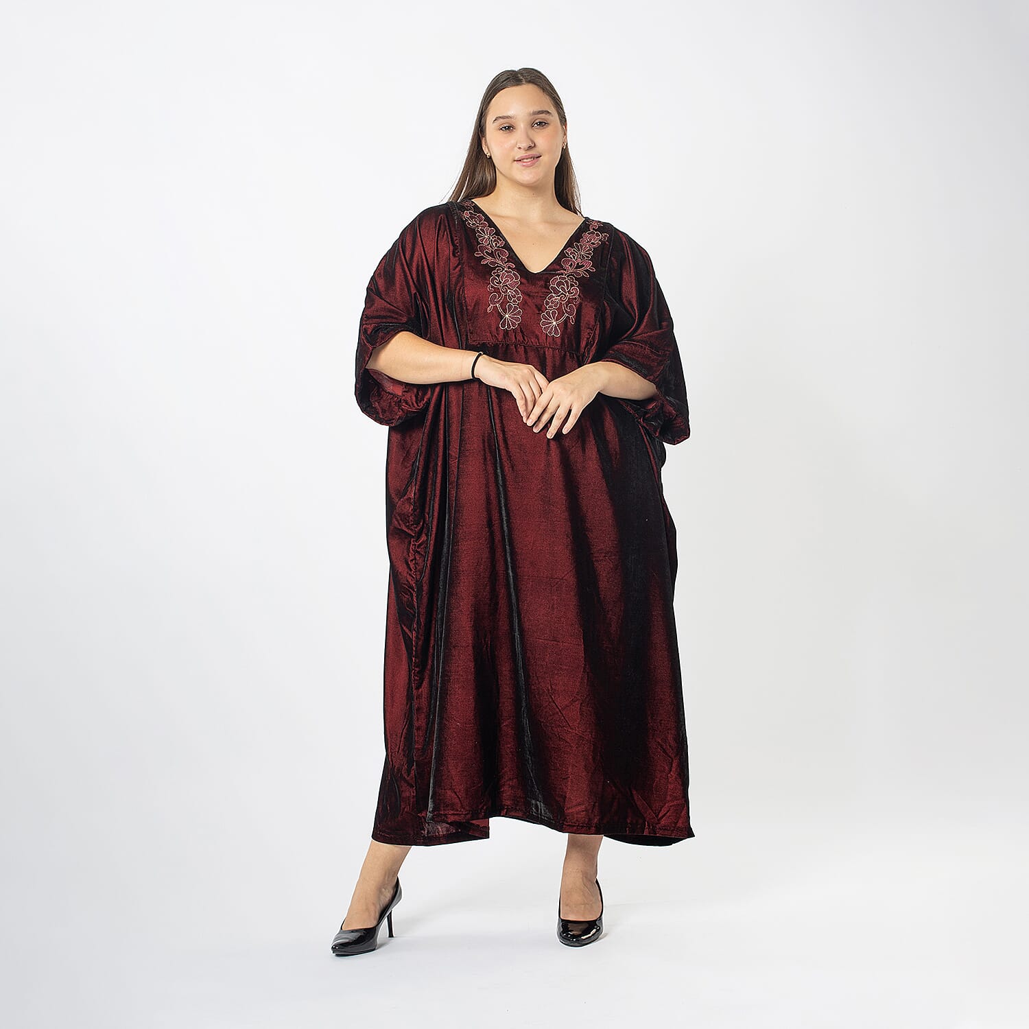 Front Yoke Embroidered Kaftan 7578644 3