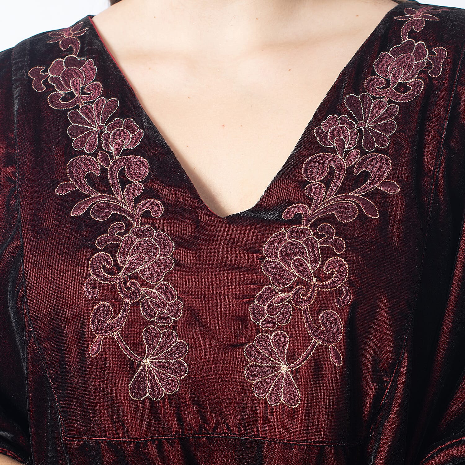 Front Yoke Embroidered Kaftan 7578644 5