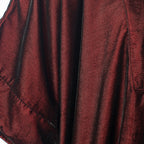 Front Yoke Embroidered Velvet Dress (One Size 8 -18) - Wine Red