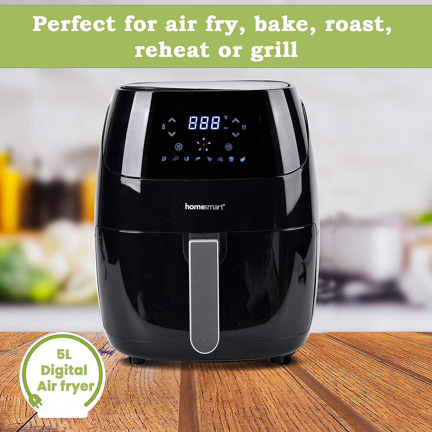 Homesmart Digital Air Fryer (5L) - Black 7699501 2