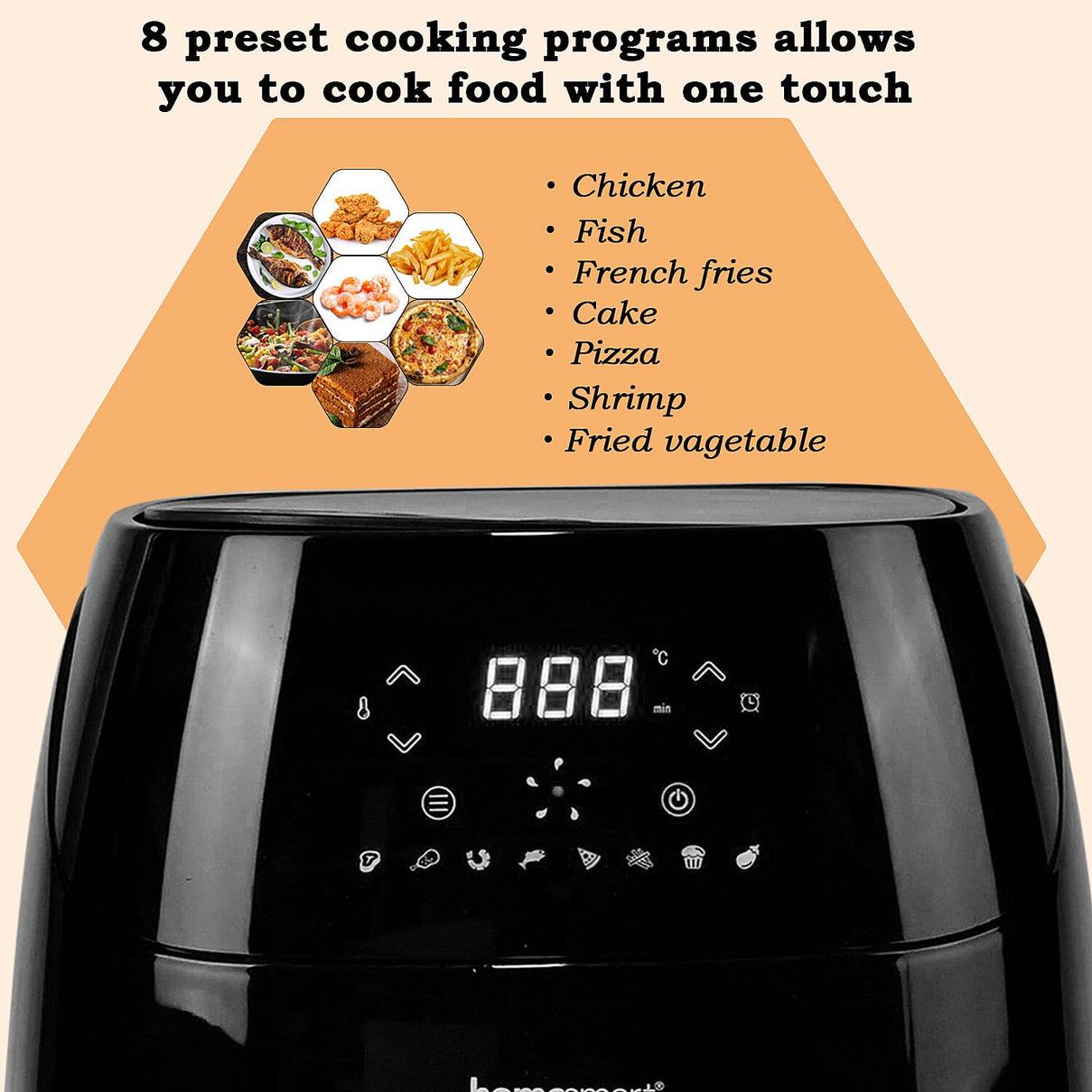 Homesmart Digital Air Fryer (5L) - Black 7699501 6