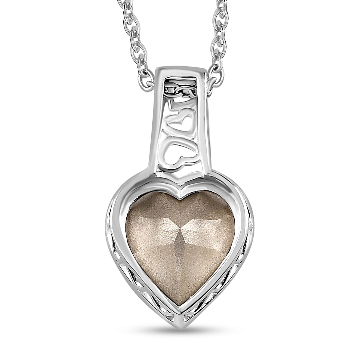 Fuchsia Austrian Crystal Sterling Silver Heart Pendant with Stainless Steel Chain (Size 20) 7553461 4