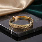 Floral Harmony Adjustable Bangle
