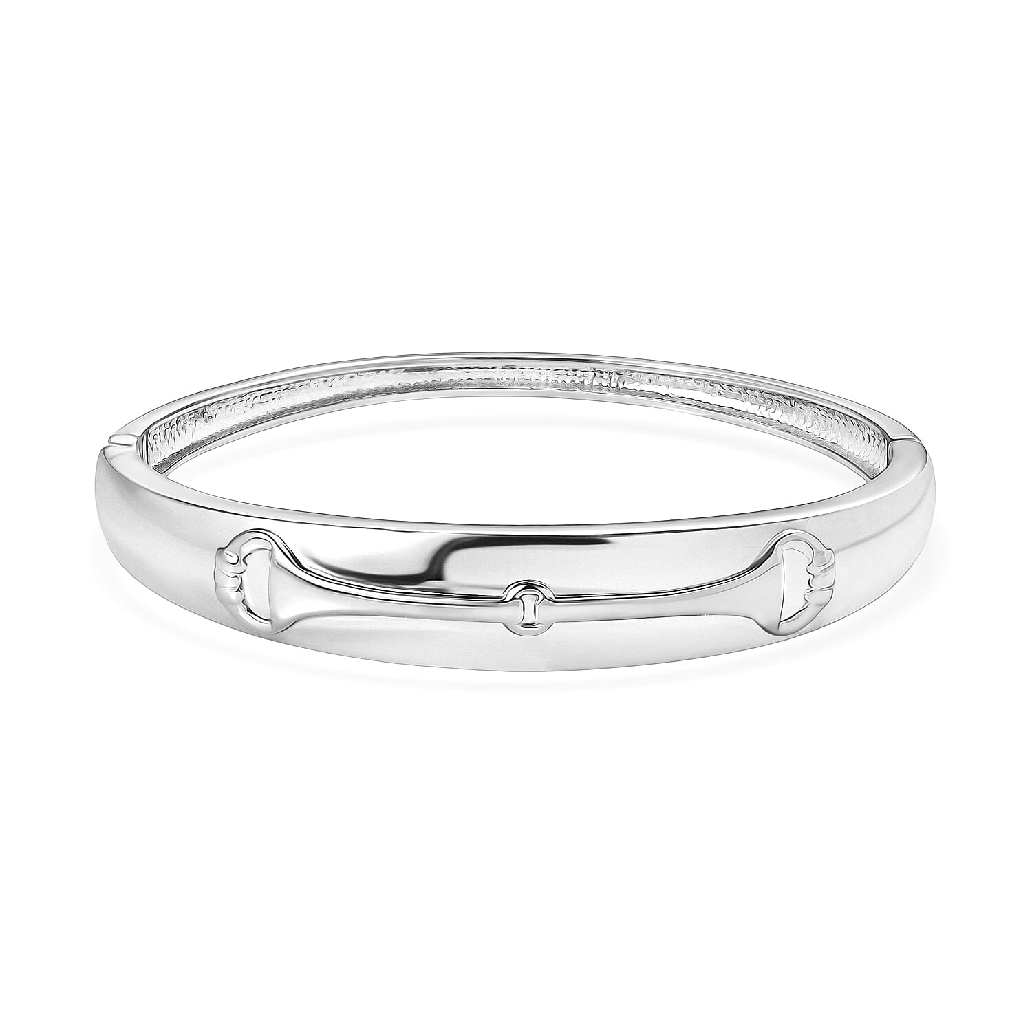 One Time Closeout - Designer Inspired Snaffle Bangle (Size 7.5) 8098712 0