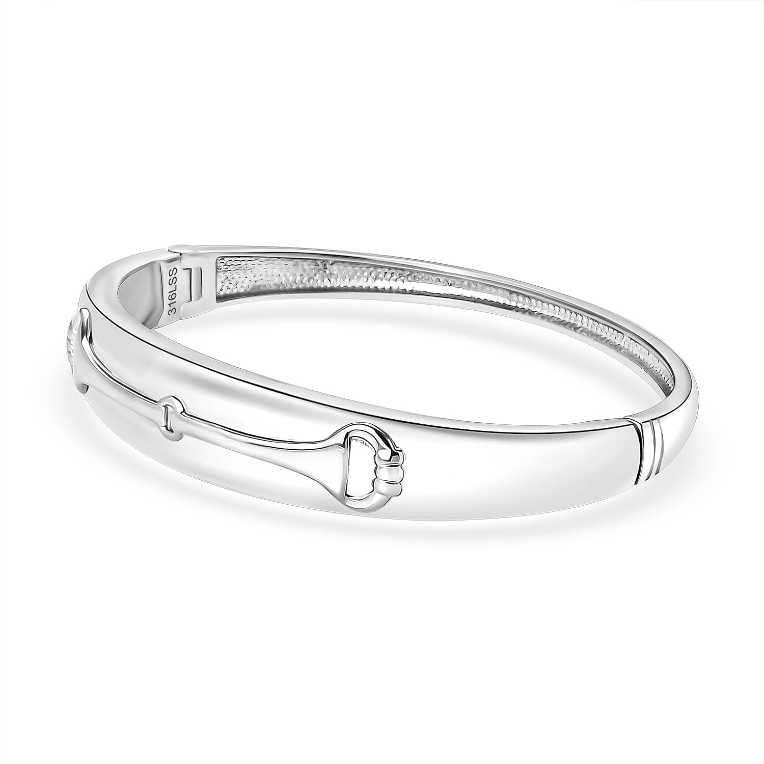 One Time Closeout - Designer Inspired Snaffle Bangle (Size 7.5) 8098712 4