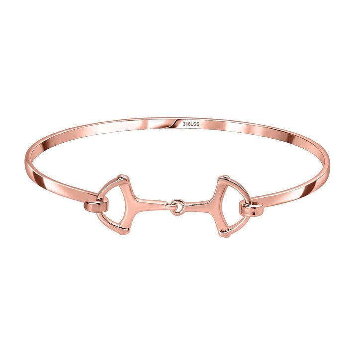 Biggest Designer Closeout -  Snaffle Bangle in Rose Gold Tone     (Size 8.5) 7939025 1
