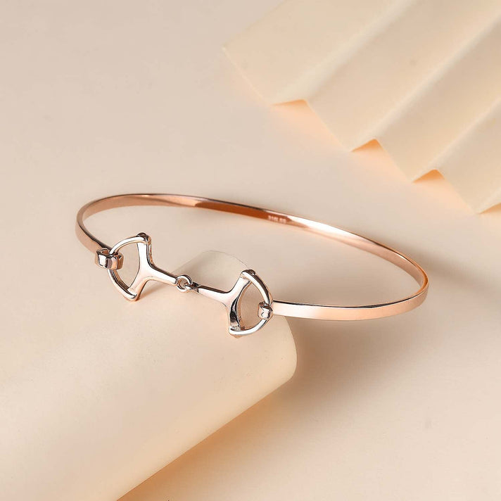 Biggest Designer Closeout -  Snaffle Bangle in Rose Gold Tone     (Size 8.5) 7939025 2