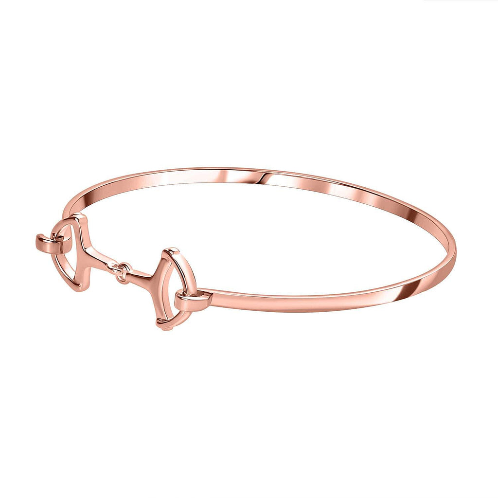 Biggest Designer Closeout -  Snaffle Bangle in Rose Gold Tone     (Size 8.5)