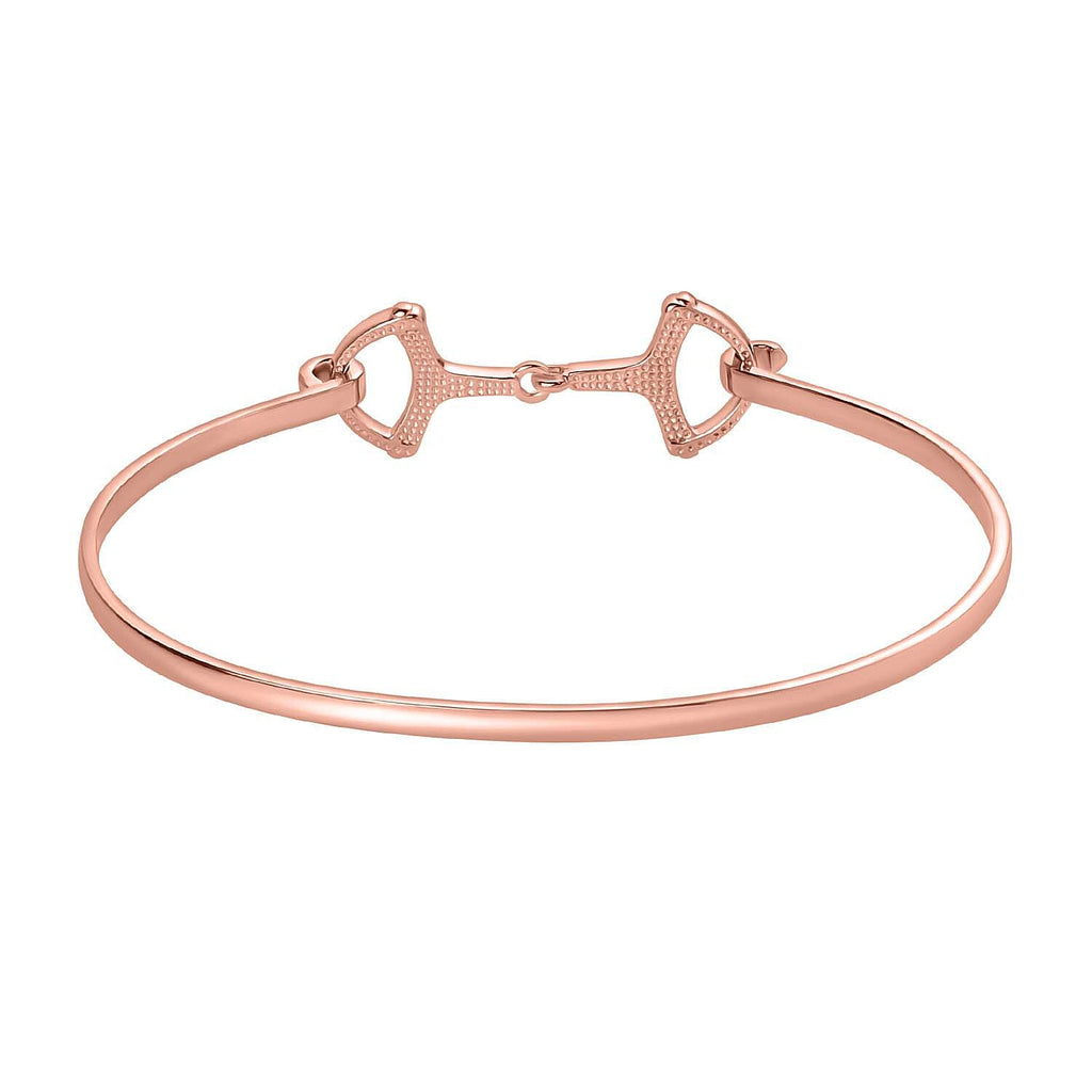 Biggest Designer Closeout -  Snaffle Bangle in Rose Gold Tone     (Size 8.5)