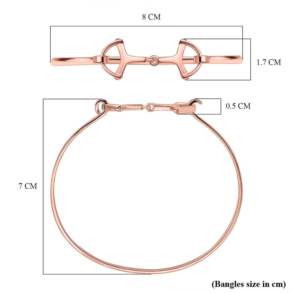 Biggest Designer Closeout -  Snaffle Bangle in Rose Gold Tone     (Size 8.5)