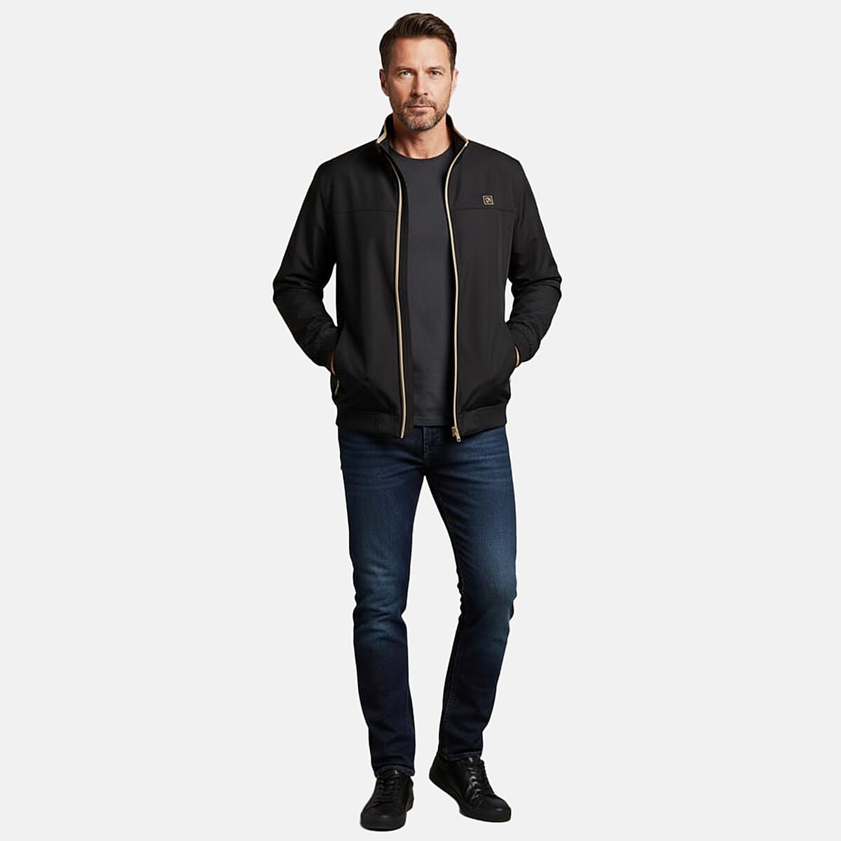 JJ Wills Full Zip Fleece Jacket With Contrast Tipping (Size M) - Black V32520004 0