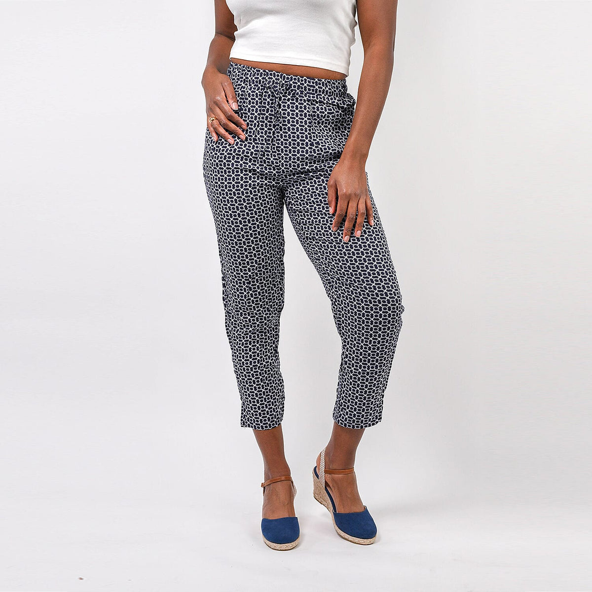 Fully Elasticated Printed Trousers 6344259 0